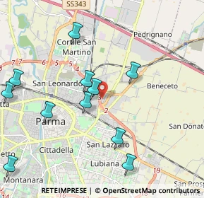 Mappa Via Maestri del Lavoro, 43122 Parma PR, Italia (2.28636)