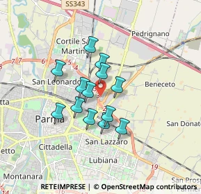 Mappa Via Maestri del Lavoro, 43122 Parma PR, Italia (1.24846)