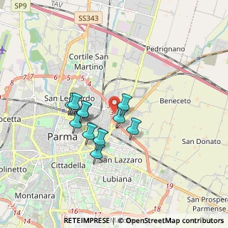 Mappa Via Maestri del Lavoro, 43122 Parma PR, Italia (1.37364)