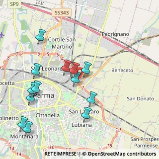 Mappa Via Maestri del Lavoro, 43122 Parma PR, Italia (2.21846)