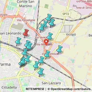 Mappa Via Maestri del Lavoro, 43122 Parma PR, Italia (1.054)