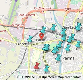 Mappa Via Battisti Pontiroli, 43126 Parma PR, Italia (1.086)