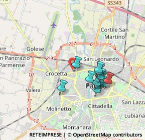 Mappa Via Battisti Pontiroli, 43126 Parma PR, Italia (1.50167)