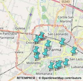 Mappa Via Battisti Pontiroli, 43126 Parma PR, Italia (2.06583)