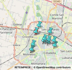 Mappa Via Battisti Pontiroli, 43126 Parma PR, Italia (1.49083)