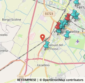 Mappa Via Vecchio Reno, 44124 Ferrara FE, Italia (2.40333)