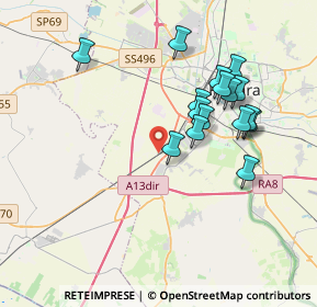 Mappa Via Vecchio Reno, 44124 Ferrara FE, Italia (3.5175)