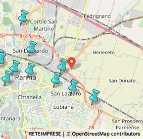 Mappa VIA DELLA CERTOSA, 43122 Parma PR, Italia (2.68182)