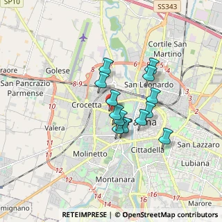 Mappa Via A. M. Pesenti, 43125 Parma PR, Italia (1.24077)