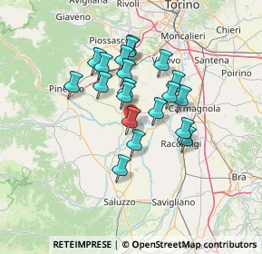 Mappa Frazione Mottura, 10068 Villafranca Piemonte TO, Italia (10.9555)