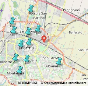 Mappa Via Ettore Regalia, 43122 Parma PR, Italia (2.49182)