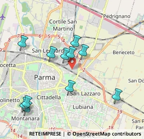 Mappa Via Ettore Regalia, 43122 Parma PR, Italia (2.02)