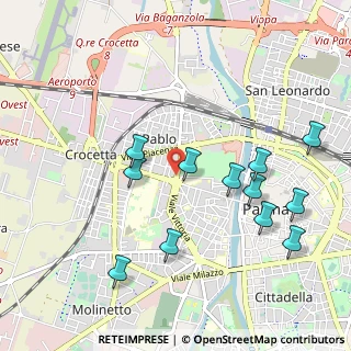 Mappa Via Alberto Pasini, 43125 Parma PR, Italia (1.075)