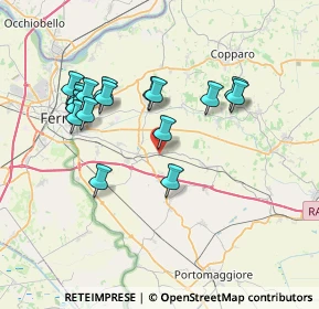 Mappa Via Ducentola, 44124 Ferrara FE, Italia (7.22222)