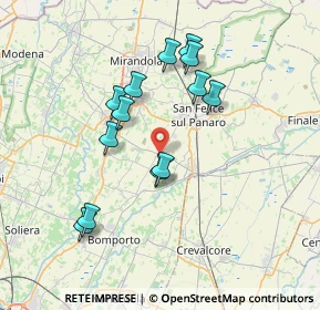 Mappa Via Cavezzo Camposanto, 41031 Camposanto MO, Italia (6.73615)