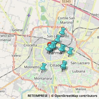 Mappa Piazzale Guiseppe Serventi, 43125 Parma PR, Italia (1.09231)