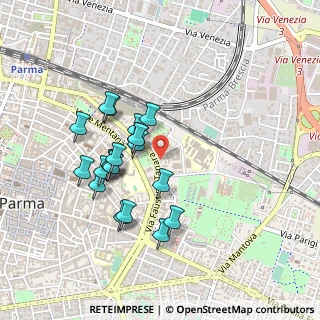 Mappa Via Faustino Tanara, 43122 Parma PR, Italia (0.405)