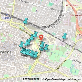 Mappa Via Faustino Tanara, 43122 Parma PR, Italia (0.491)