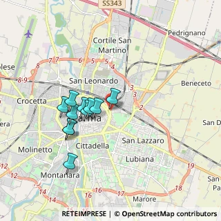 Mappa Via Faustino Tanara, 43122 Parma PR, Italia (1.52545)