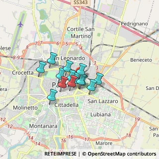 Mappa Via Faustino Tanara, 43122 Parma PR, Italia (1.03857)