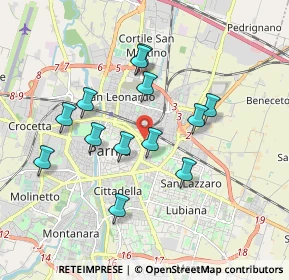 Mappa Via Faustino Tanara, 43122 Parma PR, Italia (1.67385)