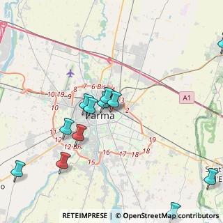 Mappa Via Faustino Tanara, 43122 Parma PR, Italia (4.92583)