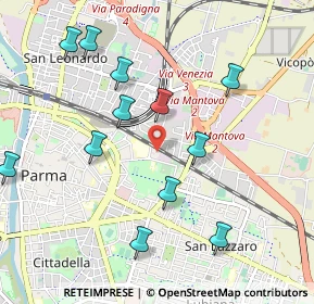 Mappa Via Lazio, 43123 Parma PR, Italia (1.08167)