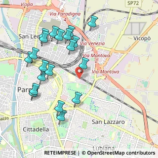 Mappa Via Lazio, 43123 Parma PR, Italia (1.114)