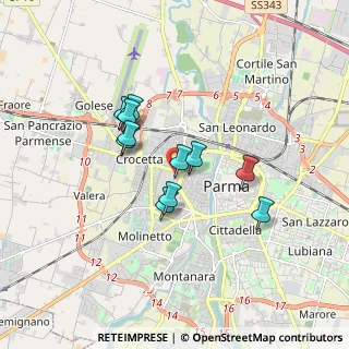 Mappa Via Pietro Rubini, 43125 Parma PR, Italia (1.34455)