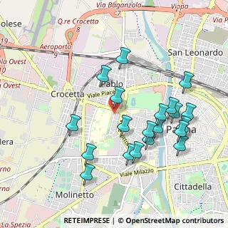 Mappa Via Pietro Rubini, 43125 Parma PR, Italia (1.005)