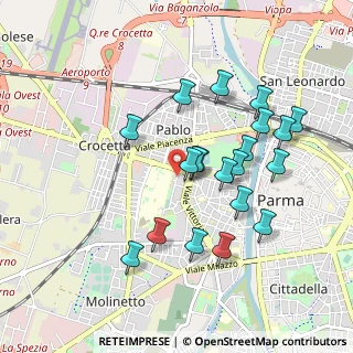 Mappa Via Pietro Rubini, 43125 Parma PR, Italia (0.9025)