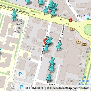 Mappa Via Pietro Rubini, 43125 Parma PR, Italia (0.08148)