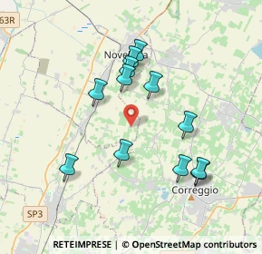 Mappa Via Frassinara, 42015 Correggio RE, Italia (3.47333)