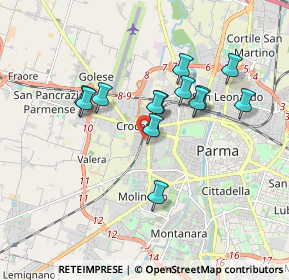 Mappa Via Antonio Meucci, 43126 Parma PR, Italia (1.50462)