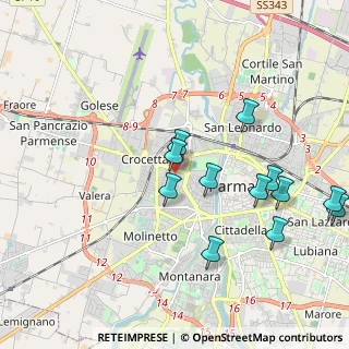 Mappa Viale Antonio Gramsci, 43125 Parma PR, Italia (2.09167)
