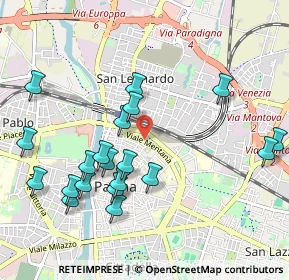 Mappa Viale Mentana, 43100 Parma PR, Italia (1.091)