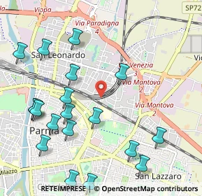 Mappa Via Doberdo', 43122 Parma PR, Italia (1.26895)
