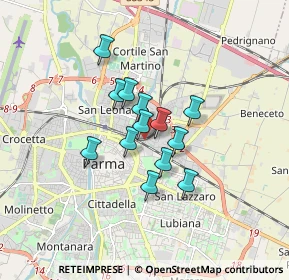 Mappa Via Doberdo', 43122 Parma PR, Italia (1.14692)