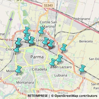 Mappa Via Renato Brozzi, 43122 Parma PR, Italia (2.032)