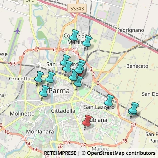Mappa Via Renato Brozzi, 43122 Parma PR, Italia (1.75063)