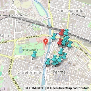 Mappa Strada delle Fonderie, 43125 Parma PR, Italia (0.456)