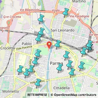 Mappa Strada delle Fonderie, 43125 Parma PR, Italia (1.298)