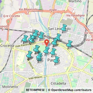 Mappa Strada delle Fonderie, 43125 Parma PR, Italia (0.7305)