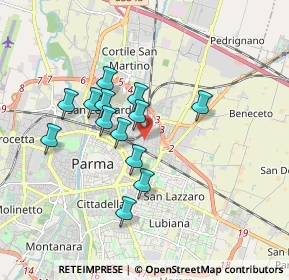 Mappa Via Pellegrino Strobel, 43122 Parma PR, Italia (1.49385)