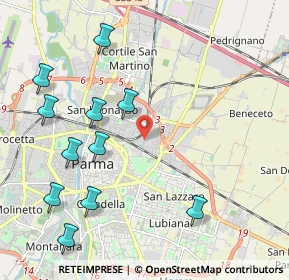 Mappa Via Pellegrino Strobel, 43122 Parma PR, Italia (2.46455)