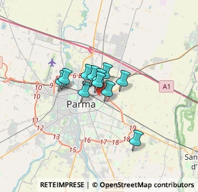 Mappa Via Pellegrino Strobel, 43122 Parma PR, Italia (1.76636)