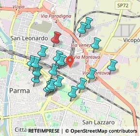 Mappa Via Pellegrino Strobel, 43122 Parma PR, Italia (0.8645)