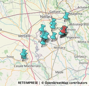 Mappa Via Mortara Vercel, 27038 Robbio PV, Italia (10.31588)