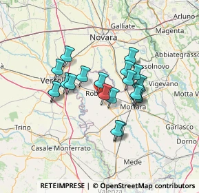 Mappa Via Mortara Vercel, 27038 Robbio PV, Italia (10.587)