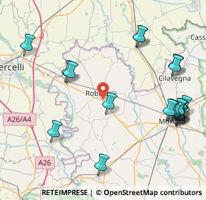 Mappa Via Mortara Vercel, 27038 Robbio PV, Italia (10.183)